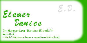 elemer danics business card